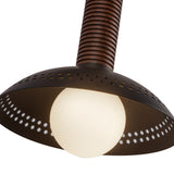 Arden Single Wall/Vanity Light With Shade Matte Black Opal Glass By Alora - Detailed View