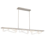 Arezzo Linear Suspension Light Large Painted Brushed Champagne By Lib And Co Side View