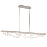 Arezzo Linear Suspension Light Medium Painted Brushed Champagne By Lib And Co - Side View