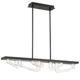 Arezzo Linear Suspension Light Small Painted Brushed Grey By Lib And Co - Side View