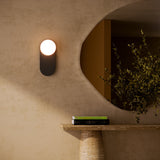 Ariel Wall/Vanity Light Matte Black Opal Glass By Alora - Lifestyle View