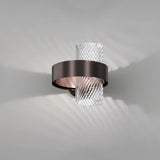 Armonia AP 25 Wall Light By Vistosi, Color: Crystal, Finish: Black Nickel / Matt Copper, , | Casa Di Luce Lighting