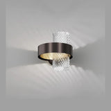 Armonia AP 25 Wall Light By Vistosi, Color: Crystal, Finish: Black Nickel / Matt Golld, , | Casa Di Luce Lighting