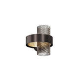 Armonia AP 25 Wall Light By Vistosi, Color: Smokey, Finish: Black Nickel / Matt Golld, , | Casa Di Luce Lighting