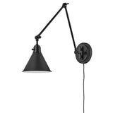 Arti Swing Arm Single Light Sconce - Black - by Hinkley
