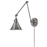 Arti Swing Arm Single Light Sconce - Polished Antique Nickel - by Hinkley