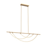 Aryas Linear Pendant — 60 Inch, Vintage Brass