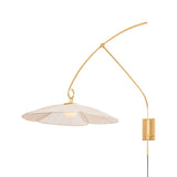 Asami Wall Sconce in Vintage Gold Leaf by Corbett
