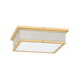 Ashdown Square Flush Mount - Aged Brass with Off-White by Hudson Valley