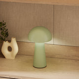 Asher Rechargeable Table Lamp Sage Green By Kuzco Lifestyle View