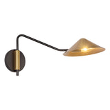 Ashford Swing Arm Wall Sconce — Brushed Gold