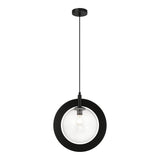 Astro Pendant 15 Inch Black Clear