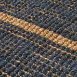 Athens Stripes Rug Ink Blue By Ferm Living - Detailed View