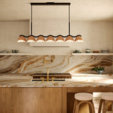 Atlas Linear Pendant Black Burgundy By Kuzco - Lifestyle View