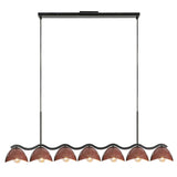 Atlas Linear Pendant Black Burgundy By Kuzco