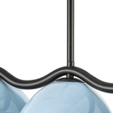 Atlas Linear Pendant Black Cerulean By Kuzco - Detailed View1