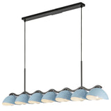 Atlas Linear Pendant Black Cerulean By Kuzco - Side View