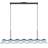 Atlas Linear Pendant Black Cerulean By Kuzco