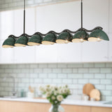 Atlas Linear Pendant Black Pine Green By Kuzco - Lifestyle View