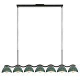 Atlas Linear Pendant Black Pine Green By Kuzco