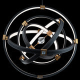 Atomic Chandelier Black Leather Aged Brass By Schonbek Beyond