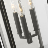 Audley LED Outdoor Lantern Extra Large Antique Bronze Clear Glass By Generation Lighting - Detailed View1