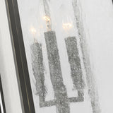 Audley LED Outdoor Lantern Extra Large Antique Bronze Distressed Seeded Glass By Generation Lighting - Detailed View