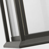 Audley LED Outdoor Lantern Large Antique Bronze Clear Glass By Generation Lighting - Detailed View2