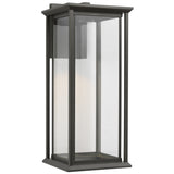 Audley LED Outdoor Lantern Large Antique Bronze Clear Glass By Generation Lighting