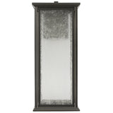 Audley LED Outdoor Lantern Large Antique Bronze Distressed Seeded Glass By Generation Lighting - Front View