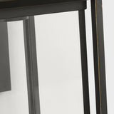 Audley LED Outdoor Lantern Small Antique Bronze Clear Glss By Generation Lighting - Detailed View2