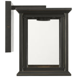 Audley LED Outdoor Lantern Small Antique Bronze Clear Glss By Generation Lighting - Side View