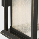 Audley LED Outdoor Lantern Small Antique Bronze Distressed Seeded Glass By Generation Lighting - Detailed View2