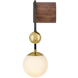 Auggie Wall Sconce Bright Brass By Lark Living - Side View2