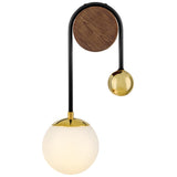 Auggie Wall Sconce Bright Brass By Lark Living - Side View3