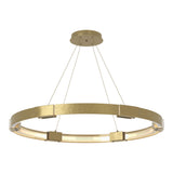 Aura LED Chandelier in Modern Brass by Hubbardton Forge