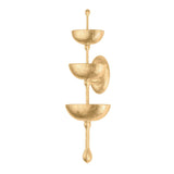 Aura Wall Sconce - Vintage Gold Leaf by Corbett