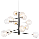 Aurelia Chandelier Black By Artcraft Front View