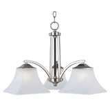 Aurora Down Light Chandelier Satin Nickel by Maxim Lighting