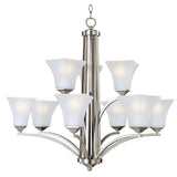 Aurora Multi-Tier Chandelier Satin Nickel by Maxim Lighting