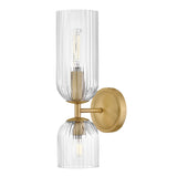 Ava Medium Two Light Sconce - Lacquered Brass - by Hinkley