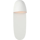 Axel Wall Sconce — 16", White Inside, Clear Outside, Matte White