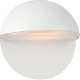 Axel Wall Sconce — 7", White Inside, Clear Outside, Matte White