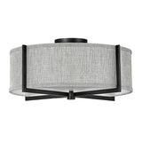 Axis Heathered Gray Medium Semi-flush Mount - Black - by Hinkley