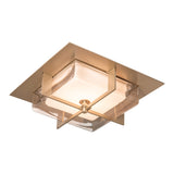 Axis LED Flush Mount, shown in Soft Gold, by Hubbardton Forge