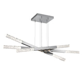 Axis Moda Triple Linear Chandelier By Hammerton, Finish: Classic Silver