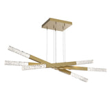 Axis Moda Triple Linear Chandelier By Hammerton, Finish: Gilded Brass