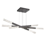 Axis Moda Triple Linear Chandelier By Hammerton, Finish: Graphite