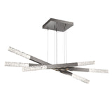 Axis Moda Triple Linear Chandelier By Hammerton, Finish: Gunmetal