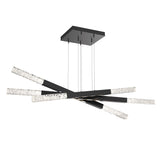 Axis Moda Triple Linear Chandelier By Hammerton, Finish: Matte Black